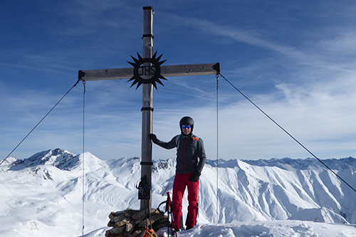 Skischule Ischgl - Tourengeher am Gipfel